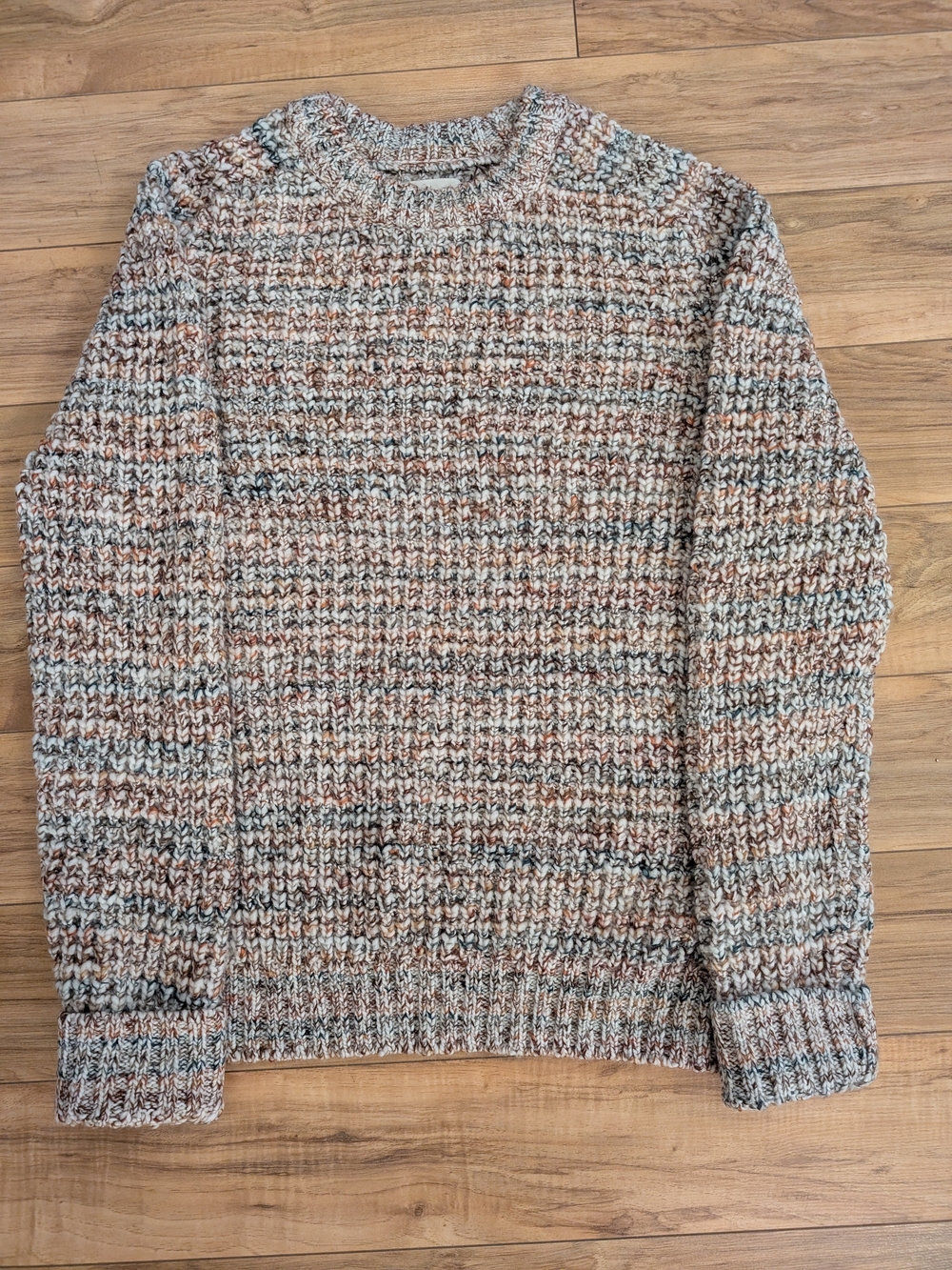 R&W Textured Marled Multicolor Knit Sweater